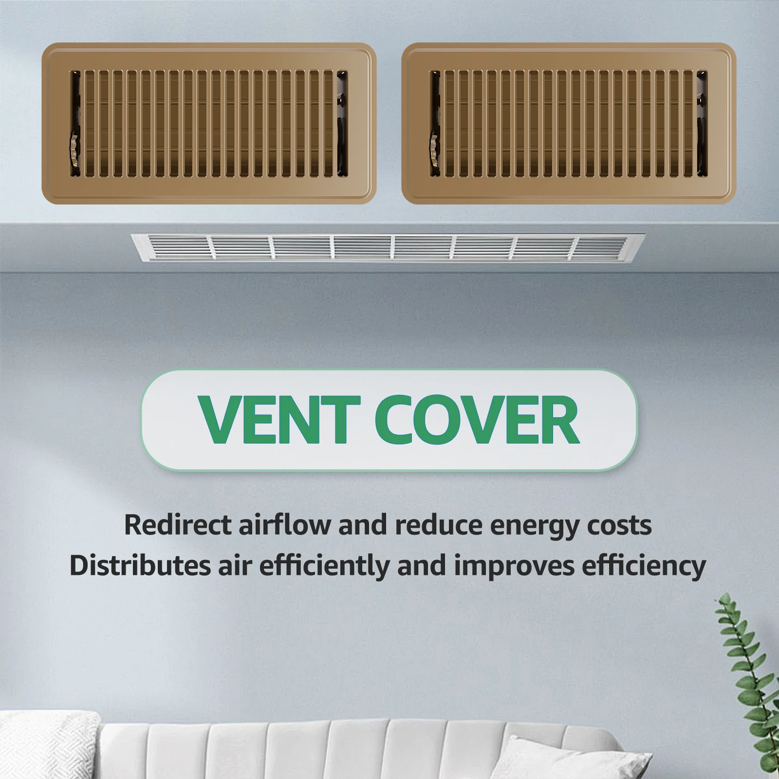 2Pcs Floor Vent Covers 10inch Heavy Duty Floor Register Aluminium Alloy Heat Vent Covers Rust Proof Grates Adjustable