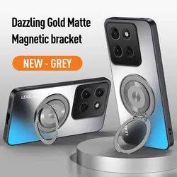Magnetic Ring Stand Protective Phone Case with Enhanced Grip - Motorola Edge 60 Pro (Grey)