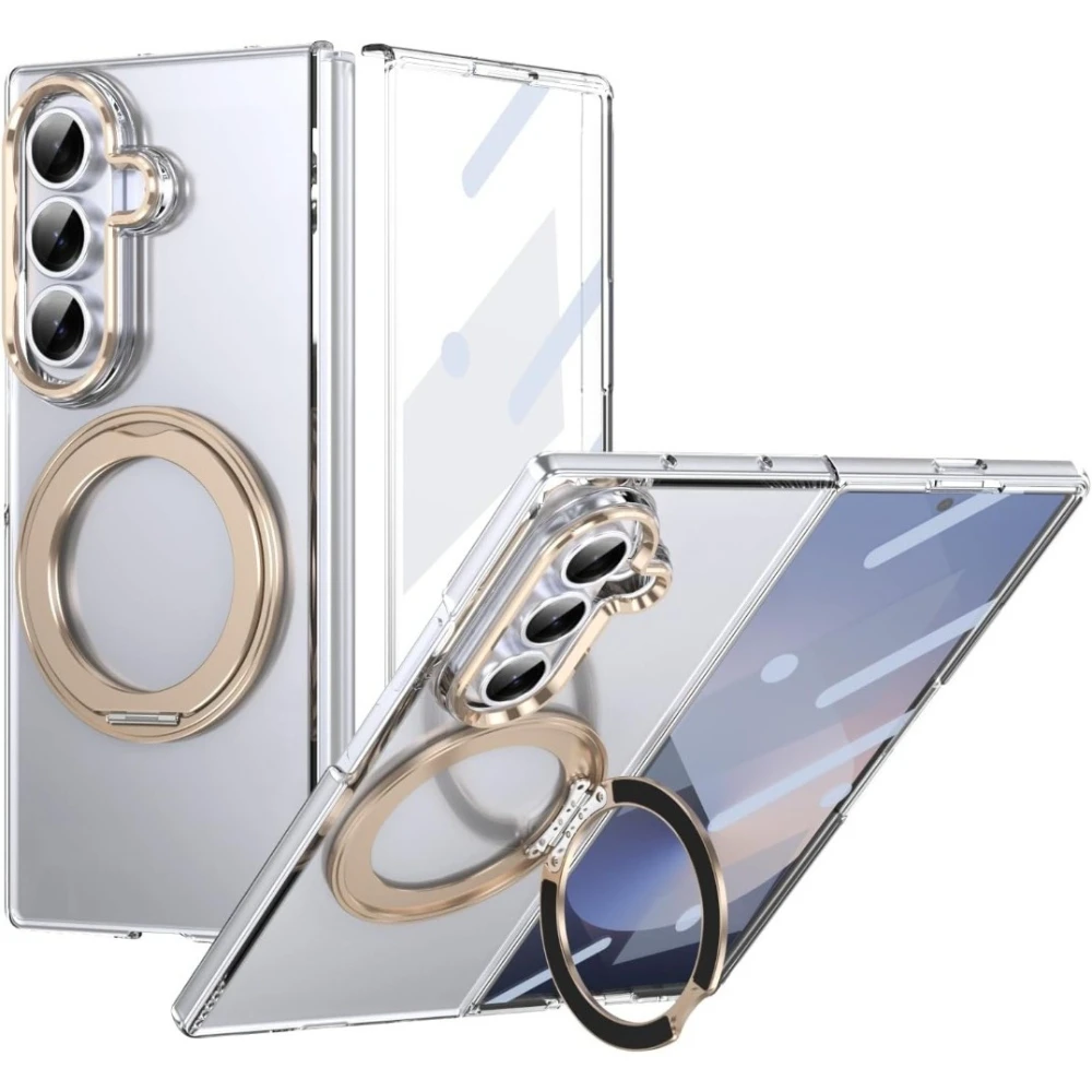 360 Rotating Magnetic Case with Magsafe Compatibility and Glass Front Film