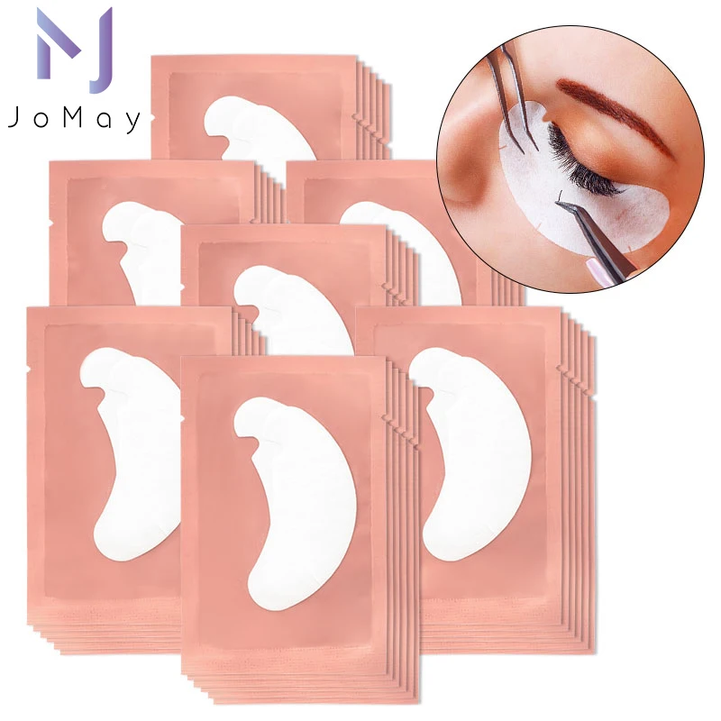 

50Pairs Eyelash Extension Eye Patches Under Eyelash Pads for Building Hydrogel Paper Patches Stickers for False Eyelashes Makeup