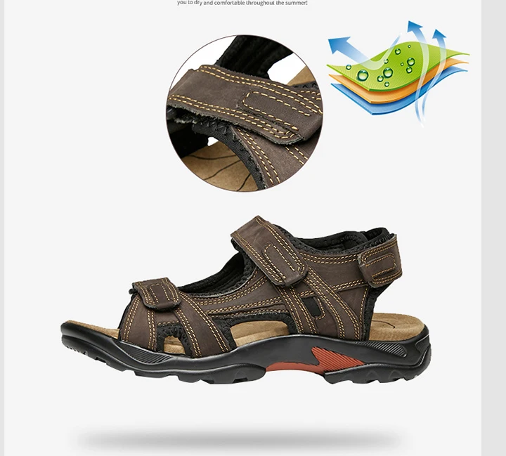 Leichte Gladiator-Sandalen aus Rindsleder, Seitenansicht