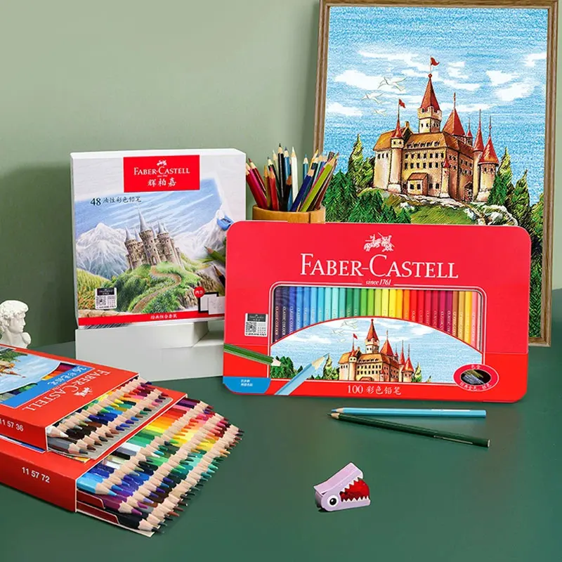 

Faber Castell Oily Colored Pencils 36/48/72/100 Colors Color Pencil Wooden Painting Pencils Professional Drawing Art Supplies