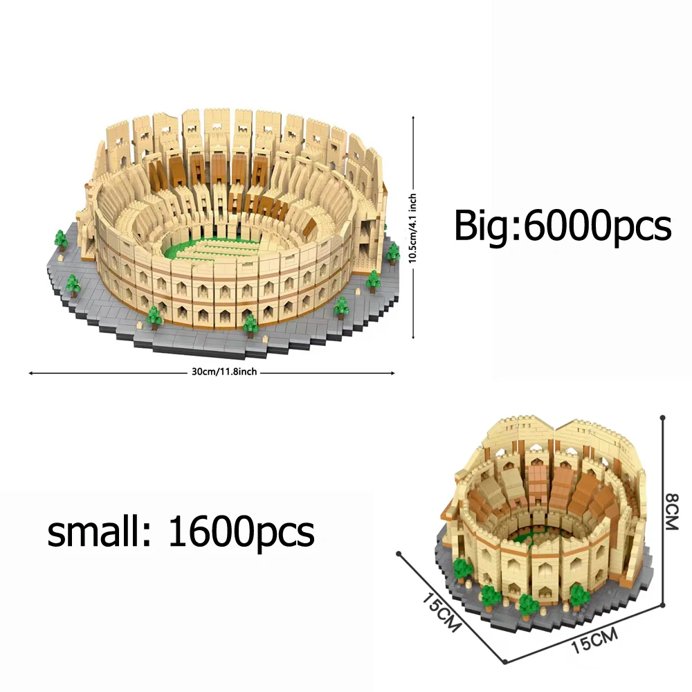 KNEW BUILT Euro Constrution Roma Colosseum Micro Mini Building