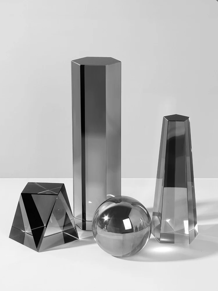 기하학적 크리스탈 장식품, 독특한 개성, 유럽 스타일, 홈 거실 입구, 커피 테이블, 와인 캐비닛 장식
