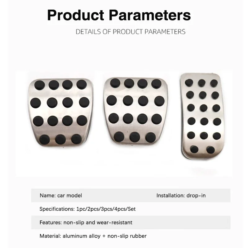 Car Foot Pedals For Mercedes Benz V-Class W639 W447 2003~ Non-slip Car-Styling Car Stainless Steel Cover Set Acessoriess