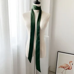 Elegant Silk Satin Hair Scarf for Women - Fashion Accessory for 2023 (Green)