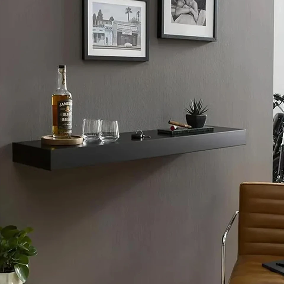 Wooden Floating Shelf with Hidden Compartment