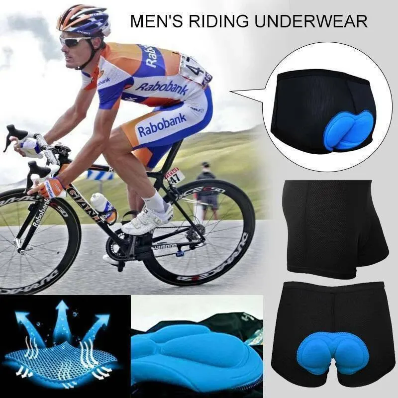 New Men's 3D Silicone Pad Riding Underwear Outdoor Shockproof Quick Drying  High