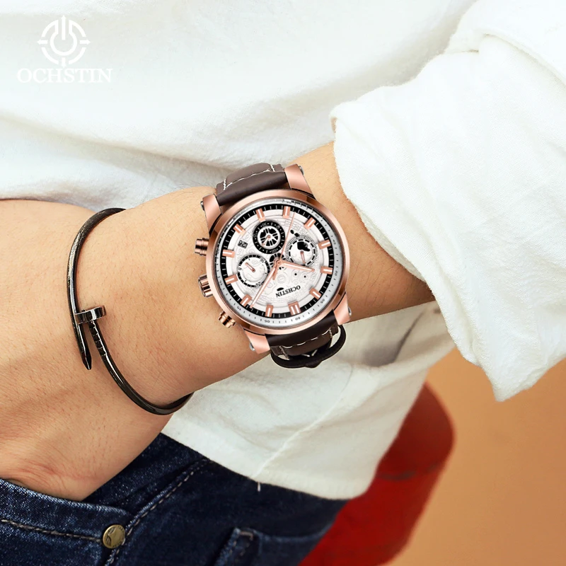 OCHSTI Multi functional Quartz Movement Waterproof Leisure Simple Watch New 2024 Pilot Series Watch Men's Quartz Watch