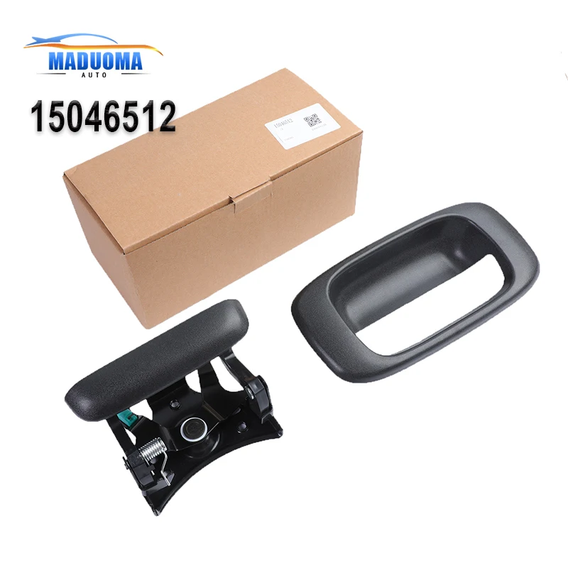 New High Quality Outer door handle 15046512 GM1915105 GM1916102 15228539 15046512 For  Chevy 2007 Silverado 1500 Classic car styling chrome trunk tailgate door handle cover for 2007 13 chevy silverado w keyhole