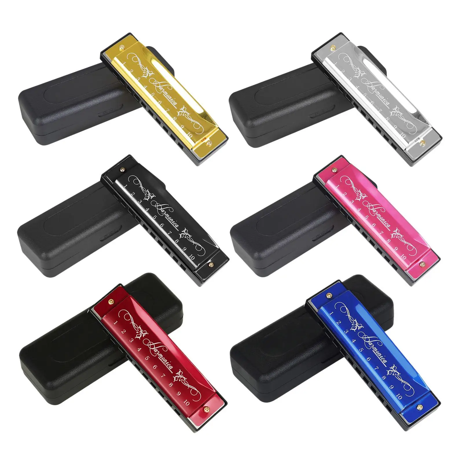 Harmonica Mouth Organ Practical Party Favors Instrument C Key 10 Holes 20 Tunes