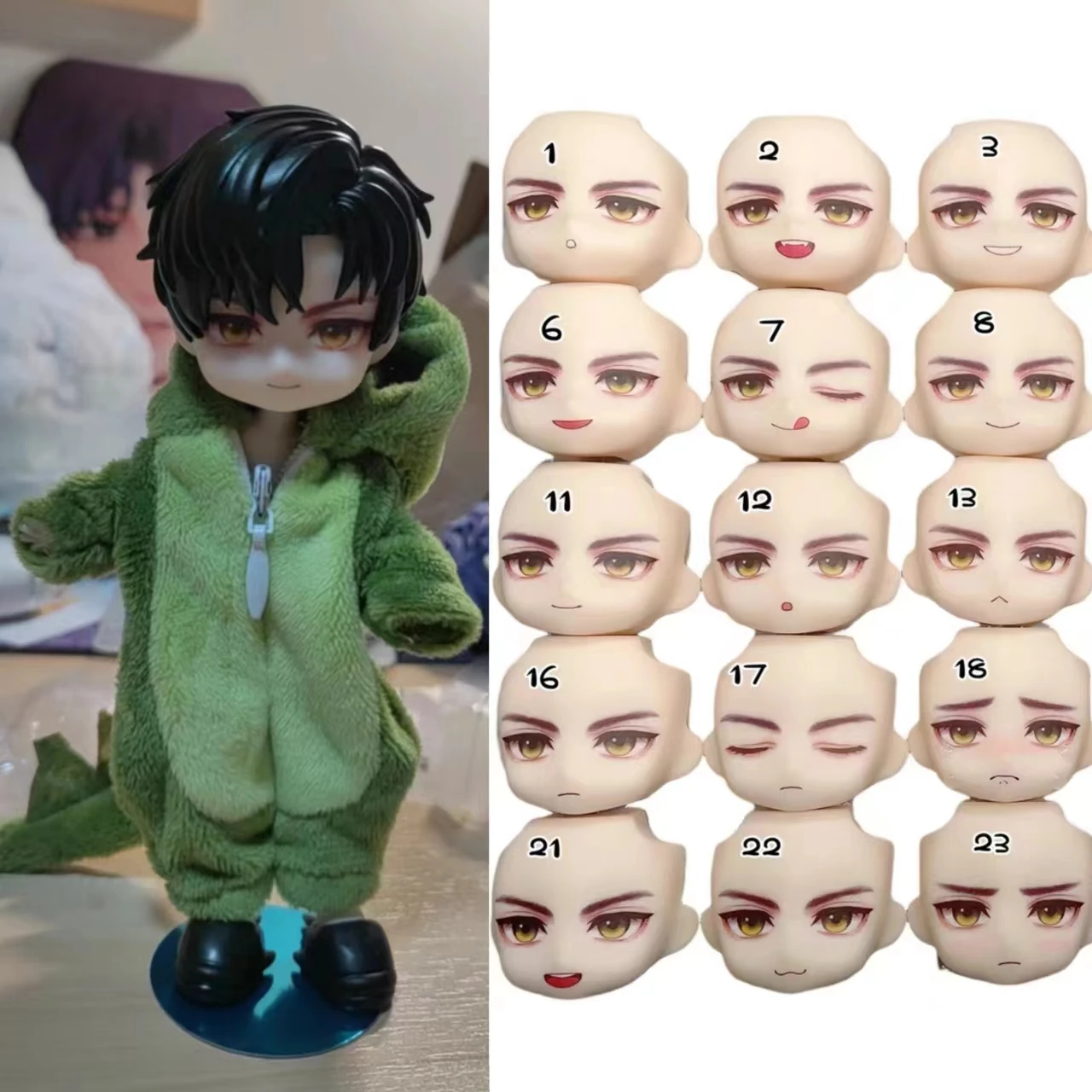 Zayne Ob11 Facepate Love and Deepspace Li Shen Handmade Water Paste Face Alternate Expression Doll Accessory