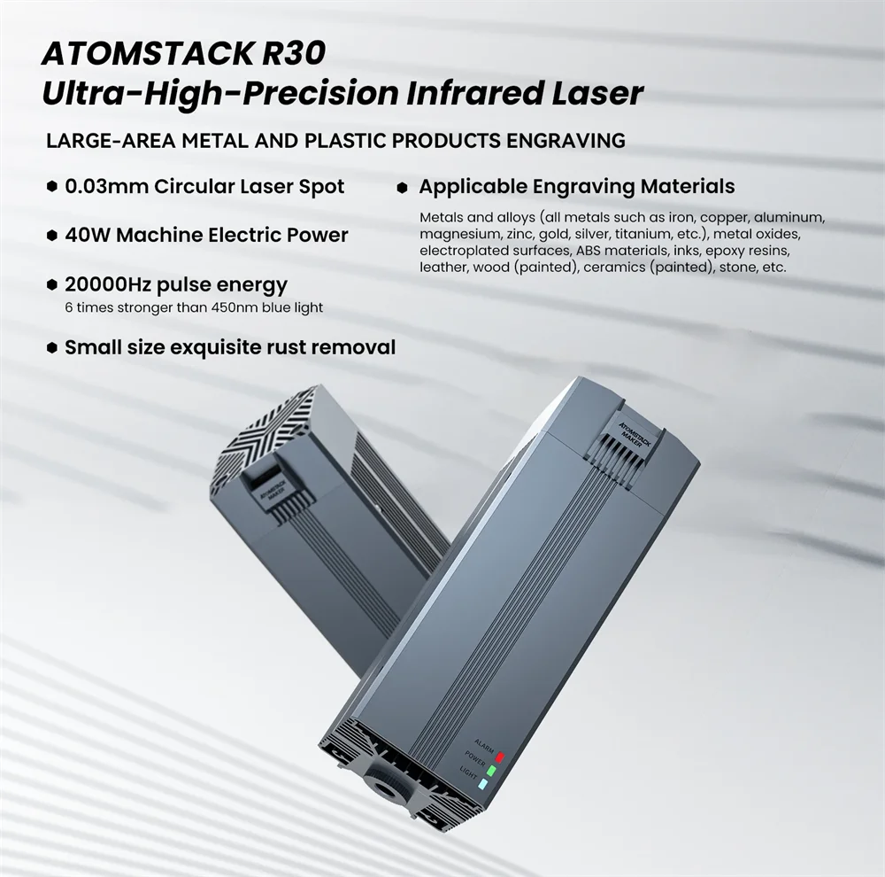 Atomstack R30 赤外線レーザーモジュール レーザー彫刻機ヘッド Atomstack R30 赤外線レーザーモジュール レーザー彫刻機ヘッド