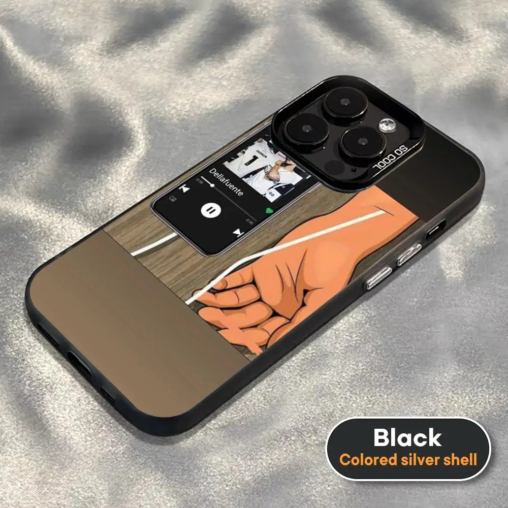 Stylish Silver Shell Phone Case Featuring Singer D-Dellafuente Design