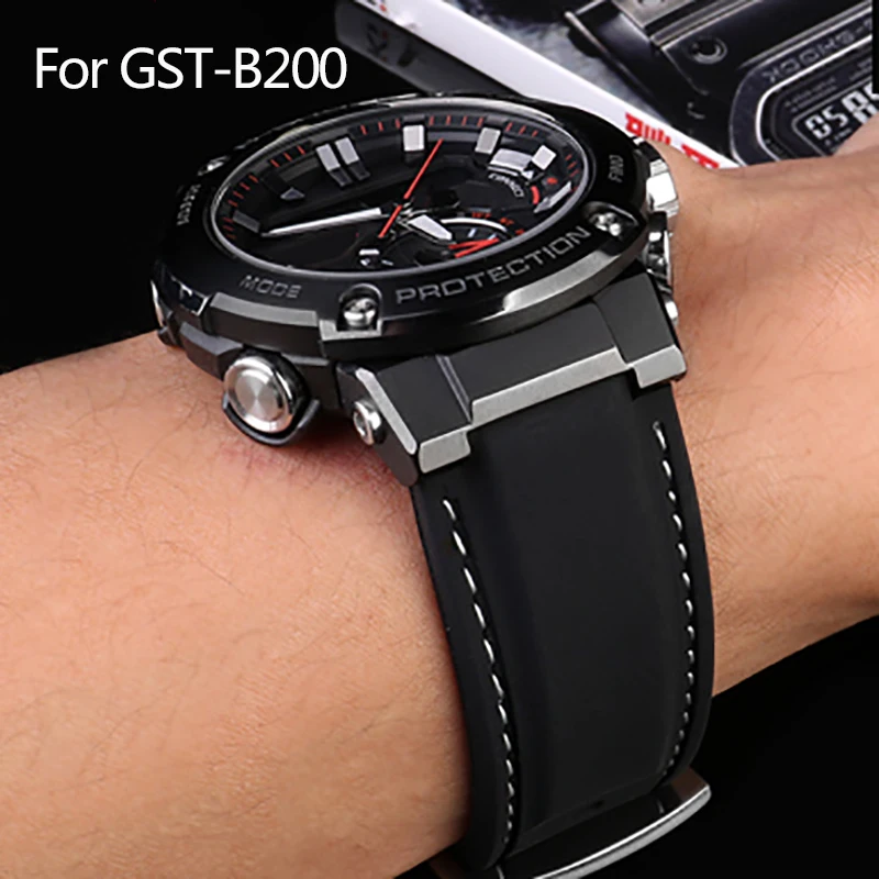 C-asio G-SHOCK GST-B200 GST-B200Dシリーズシリコーン時計バンド24*16 
