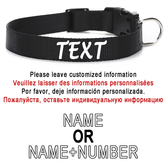 Personalized Dog Collar Custom Pet Customized ID Collar Name and Phone Number Nylon Necklace Small Medium Large Accessories 2