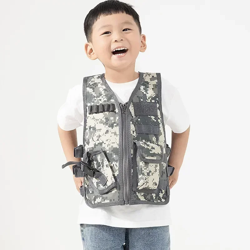 

Military Camouflage Forces for Clothes Special Training Boy Girls Militar Tactical Vest Combat Uniform Kids Soldier Cosplay