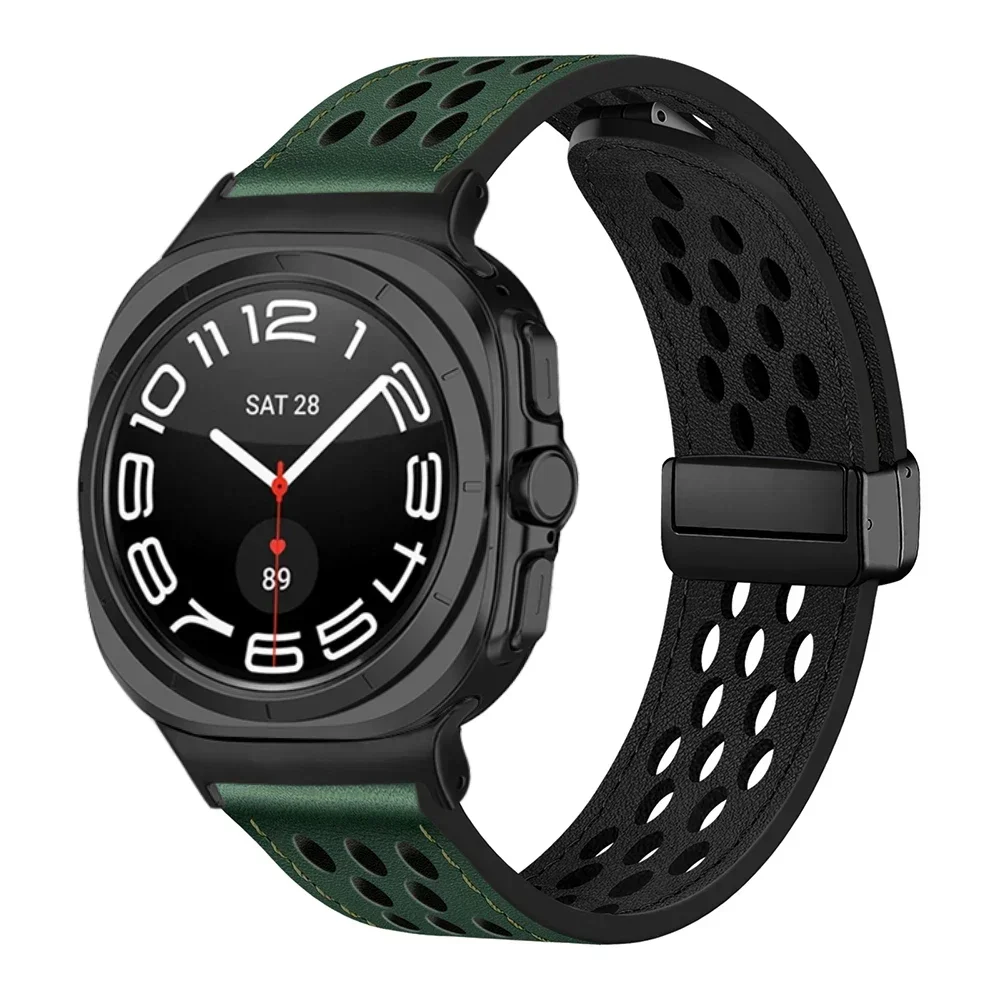 حزام جلدي مغناطيسي لساعة سامسونج جالاكسي الترا 47...