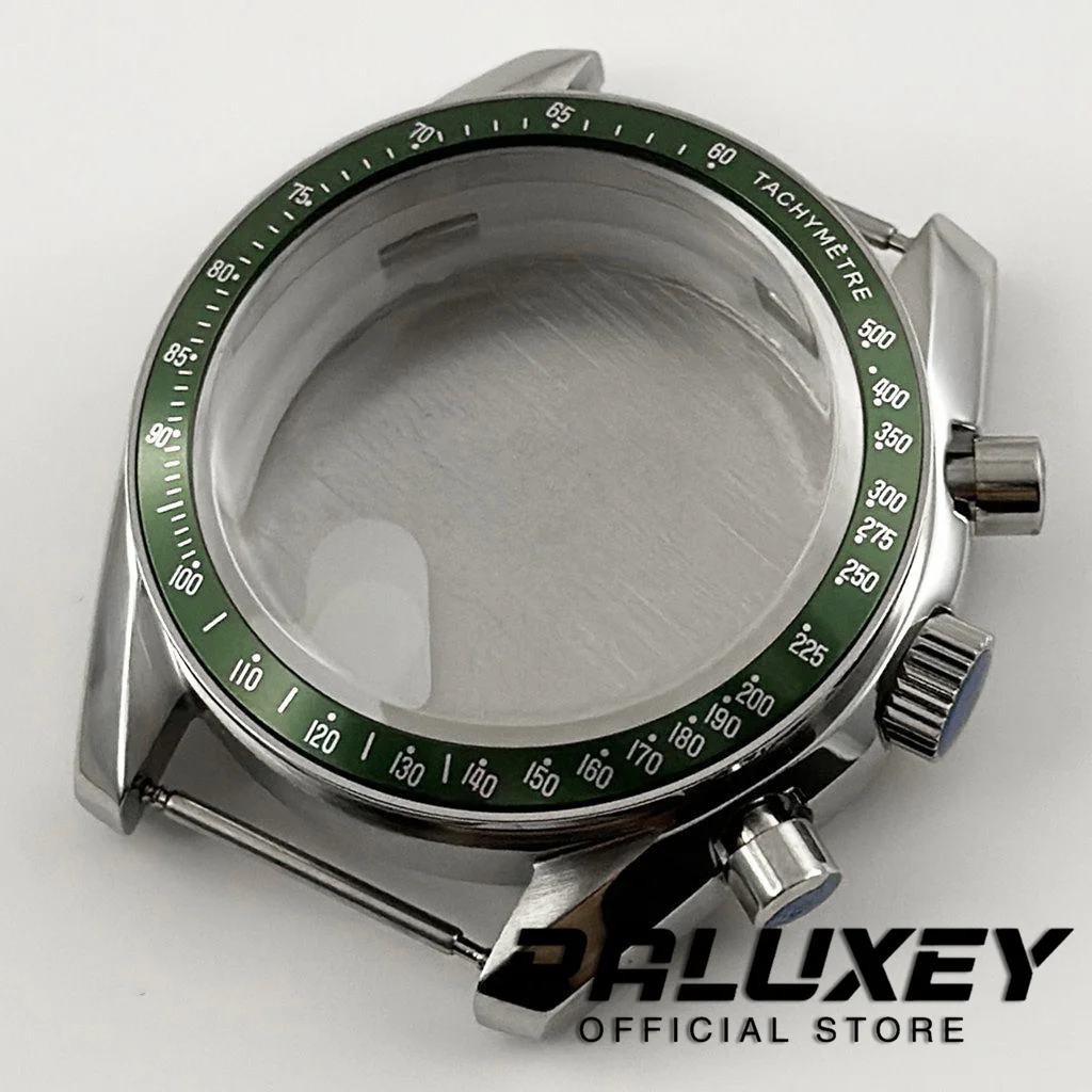 Premium Multifunctional 40mm Speedmaster Watch Case for Quartz Movements - Fits 20mm Strap