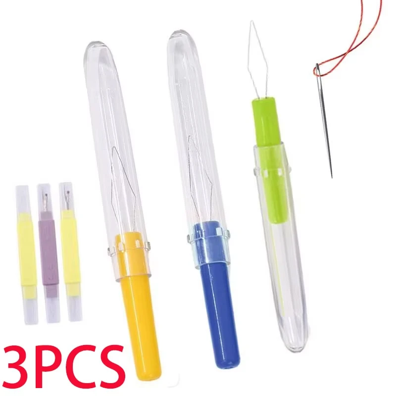 3/4PCS Auto Needle Threader Portable Sewing Handmade DIY Tools Accessories Plastic Needle Changer For old people