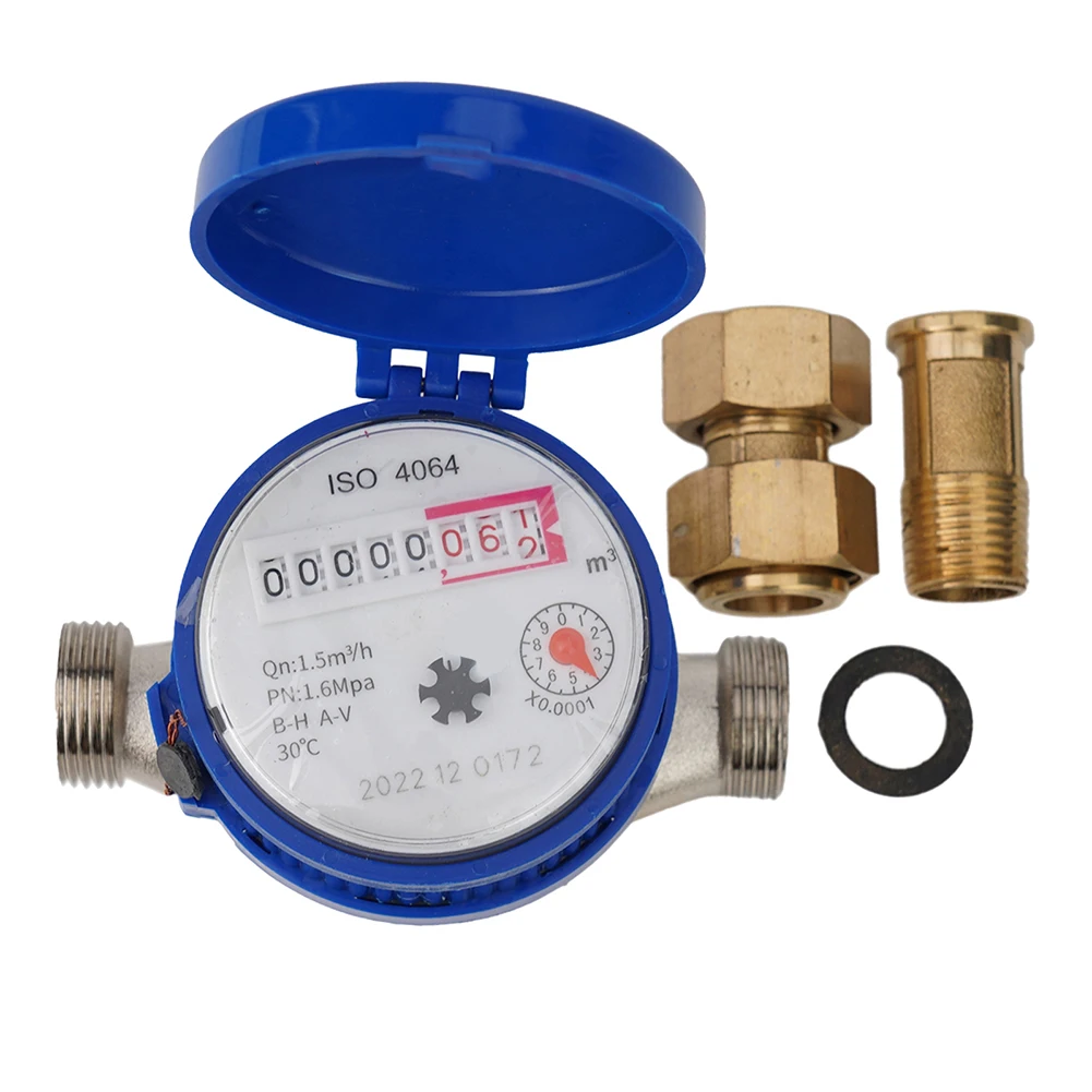 1pc Pointer Cold Water Meter Smart Digital Water Meter Household Mechanical Rotor Cold 360&deg; Adjustable Rotation