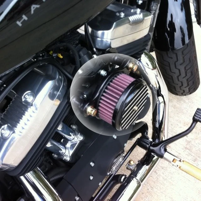 Air Cleaner Intake Filter System Kit For Harley Davidson Sportster XL883  XL883N XL883R XL883P XL1200 XL1200L XL1200X Iron 883 Forty Eight XL1200X