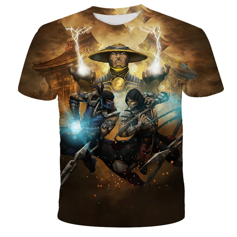 2021New Mortal Kombat 3D Printing Kids Boys T-Shirts Fashion Fighting Games Streetwear Kids Sports And Leisure Clothing Hip-Hop baggy t shirt