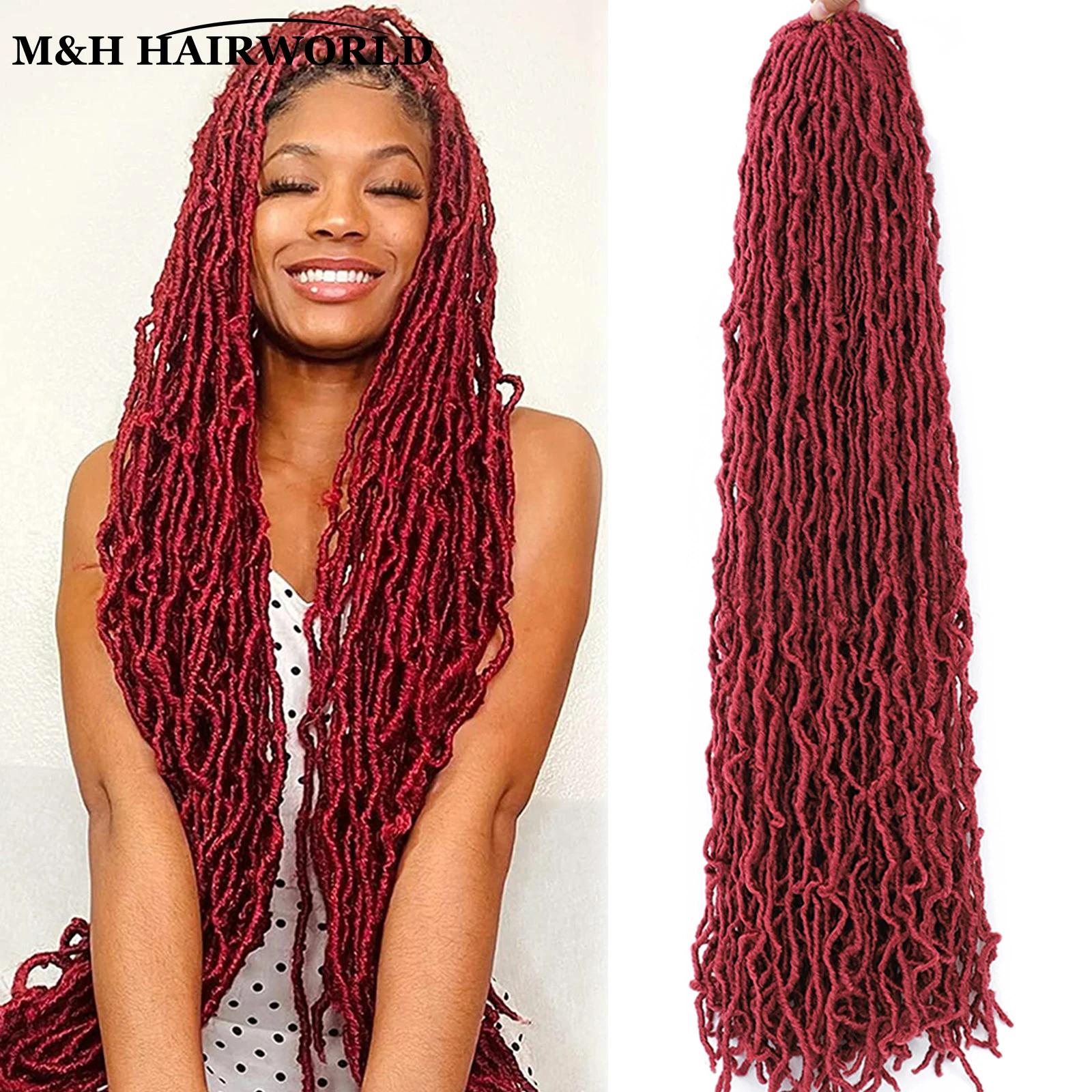 40 Inch New Soft Locs Crochet Hair 6 Packs Natural Color Faux Locs Crochet  Braids Hair Pre Looped Synthetic Super Long Pre Extended Crochet Locs