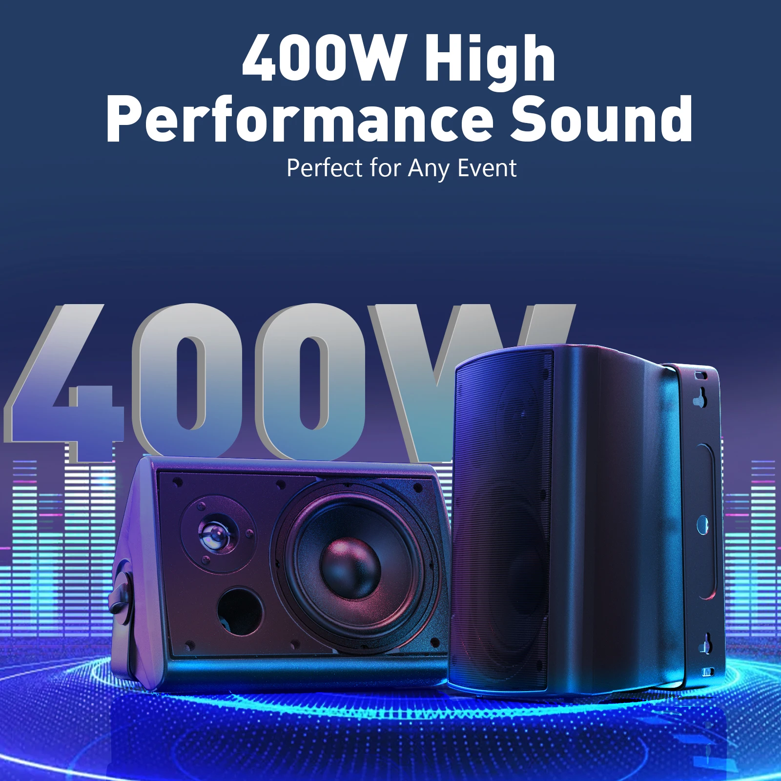 Herdio 6.5 ''2 قطعة مكبرات الصوت الخارجية السلكية...