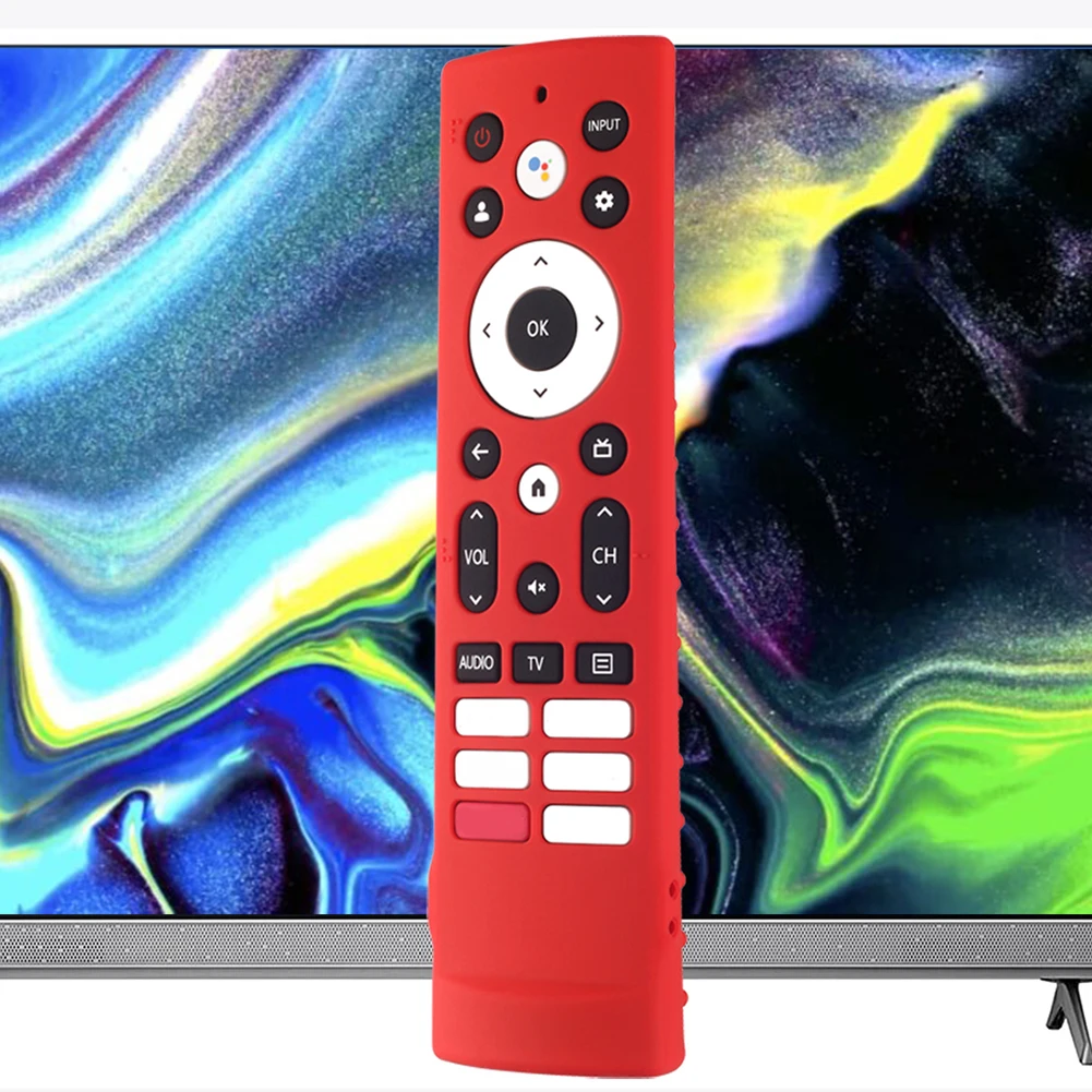 충격 방지 컨트롤러 스킨 보호 케이스, 제거 랜야드 포함, TV 리모컨 케이스 커버, Hisense 음성 원격 ERF3V90H