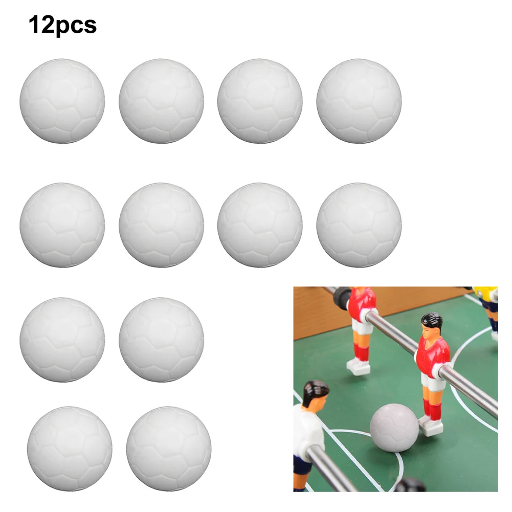 For Foosball Machines Table Football Games Table Foosball Soccer Balls Table Game White 12pcs 24g/pc 36mm Resin