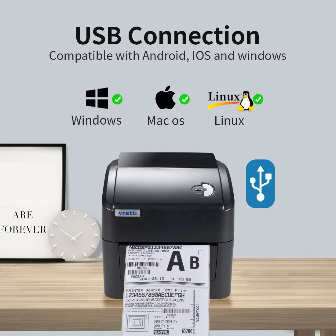 Imprimante Thermique De Codes-barres 4 Pouces Pour Windows, Mac Os, Android  Et Ios, Étiquette Autocollante Express, Bluetooth, Usb, D463b - Imprimantes  - AliExpress