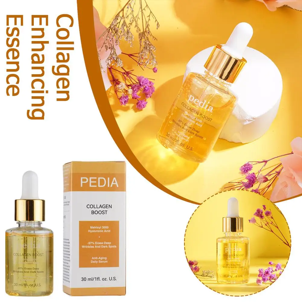 Collagen Face Serum Skincare Facial Essence Liquid Moisturizing Soothing Nourishing Face Serum Pore Shrink Skin Care 30ml 2