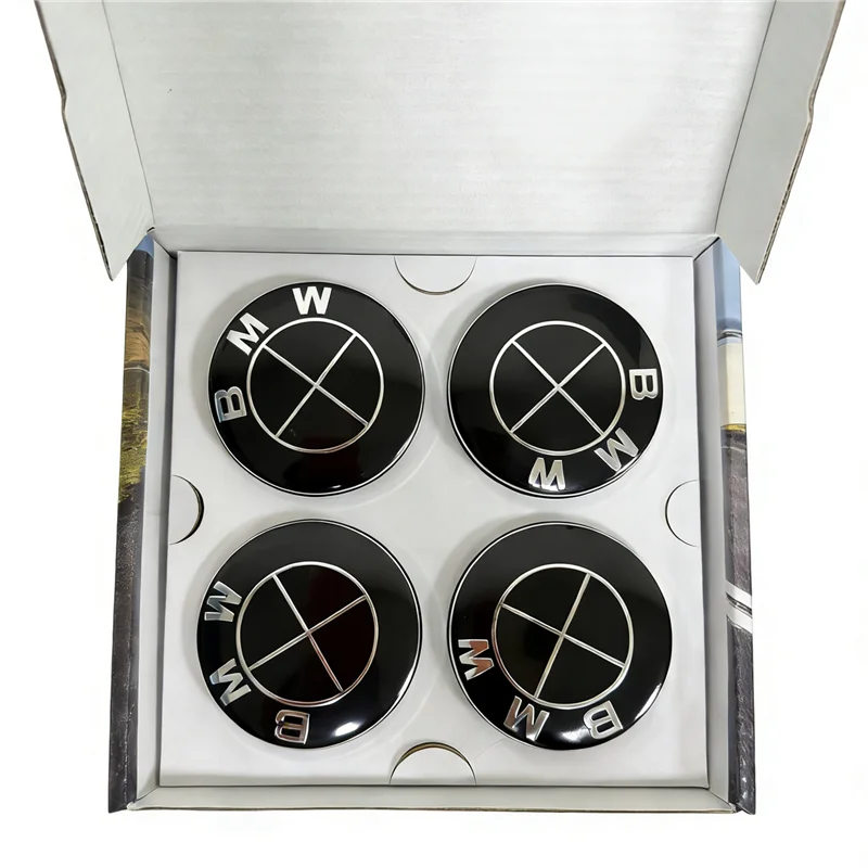 4개 56mm 68mm 자동차 50주년 기념 플로팅 휠 센터 캡 (G11 G12 G30 G31 G32 G08 G05 F46 F49 F39 F90 자동차 액세서리용)