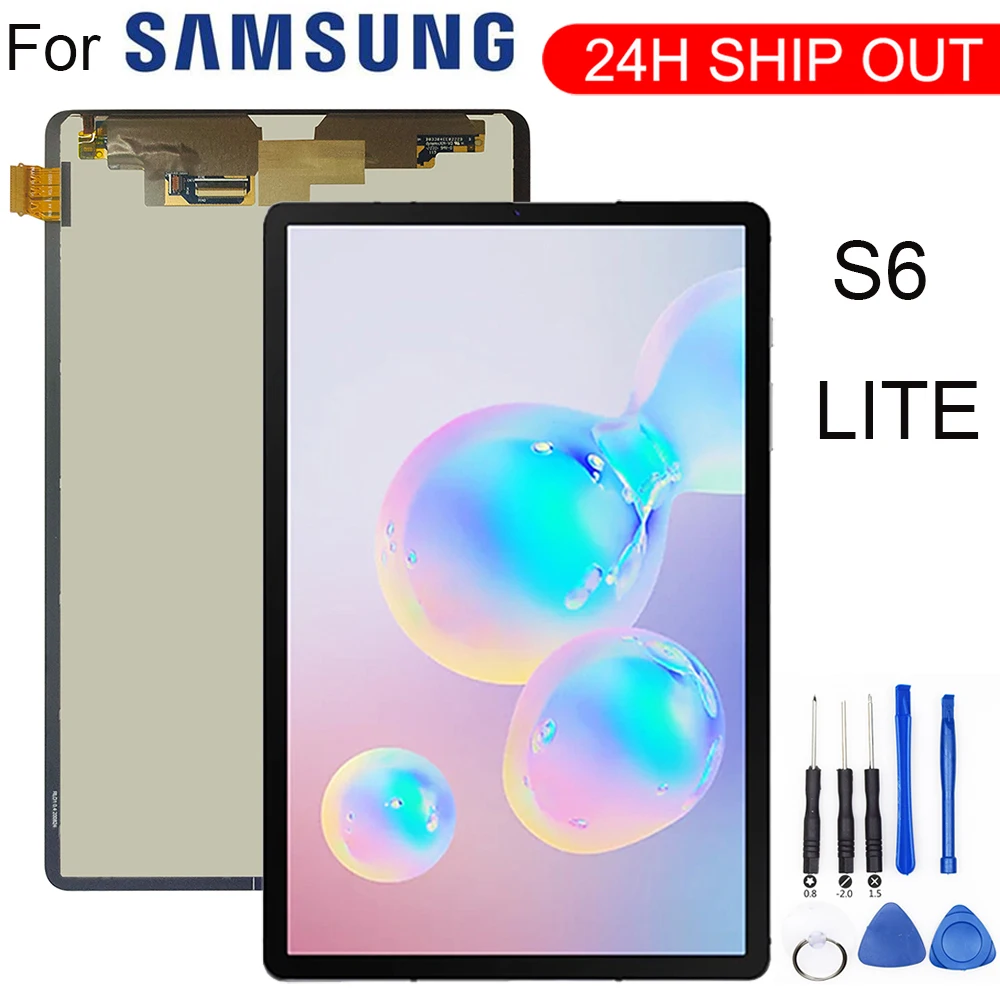 Display Lcd Touch Screen Digitalizar Substituição de Montagem Samsung Galaxy Tab s6 Lite P610 P615 Sm-p610 10.4 Novo