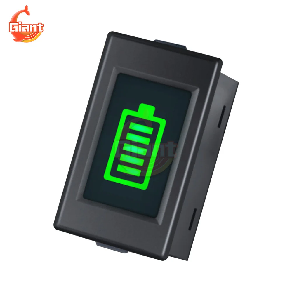 DM DC12V-48V Battery Capacity Indicator High-precision DC Battery Electricity Meter Red/Green LED Display Power Tester