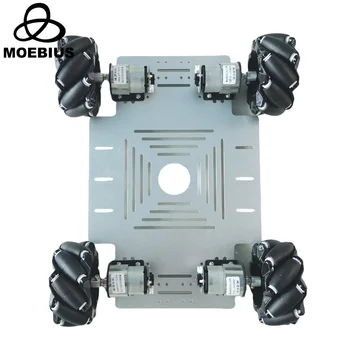 Kit per auto robot con ruota Mecanum 4WD con carico da 25 kg con motore encoder DC 12V per parti di giocattoli fai da te del braccio del robot Arduino ROS