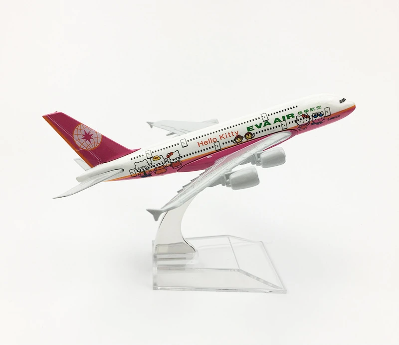 

1:400 модель самолета из сплава EVA Pink Air, модель самолета аэробука A380, детская игрушка для мальчика