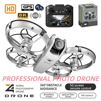 Drone Z4 2026 Professionale Mini 8K HD con Telecomando da 4.3" e Modalità Headless 360 °   Mini Quadricottero Pieghevole, Giocattolo per Bambini, Regalo