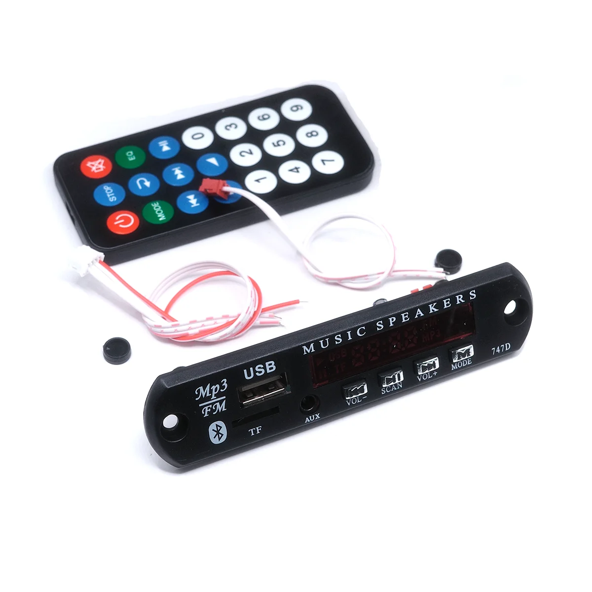 40W Bluetooth 5.0 MP3 Player Decoder Board 2*20W 12V Amplifier FM Radio TF USB AUX Module Bluetooth Receiver Car kit mp3 music player