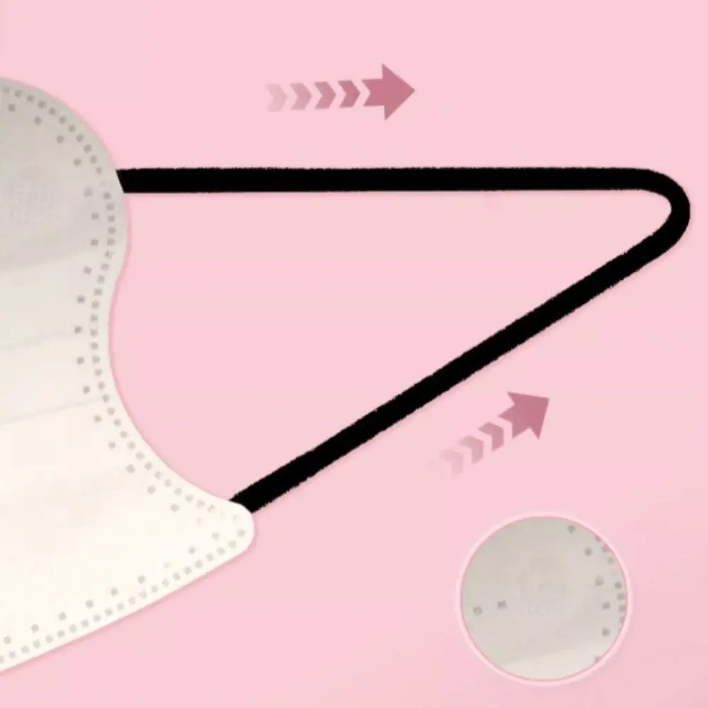 50Pcs Disposable Face Mask Butterfly Shaped Design V-face Anti Dust Mask Morandi Color 3 Layer Protective Face Cover Health Care