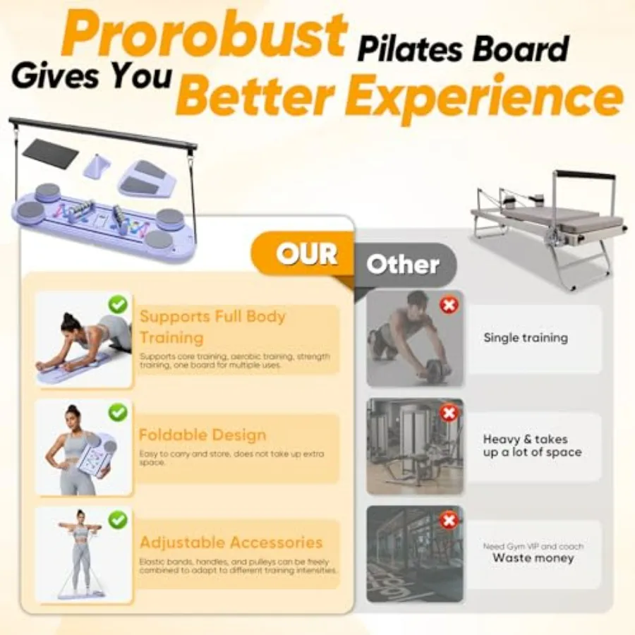 Portable Pilates Reformer Board 4