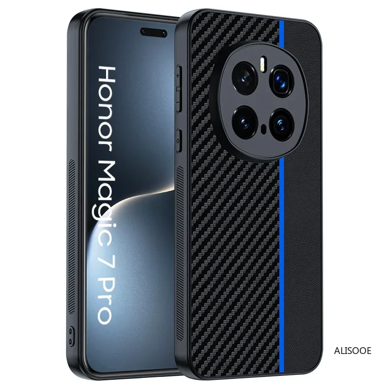 Luxury Shockproof PU-Leather Phone Cover with Fiber Texture