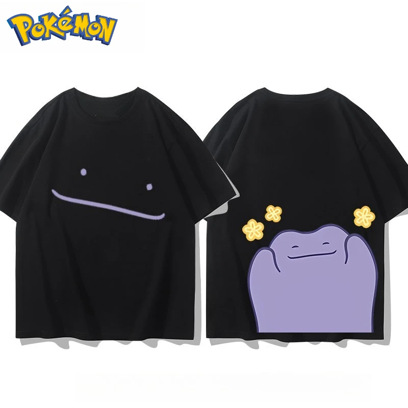 Anime Pokémon Ditto Bedrucktes T-Shirt Herren- und Damen-T-Shirt Herren-Oberteile Harajuku Y2K T-Shirt 2026 Sommer Neues T-Shirt Streetwear