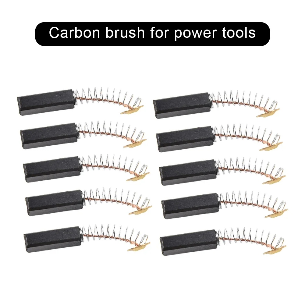 10-pcs Power Tool Motor-Coal Brushes Feathered 6x6x20mm-Motorbrush Drill Copper Wire Makes Good Electrical Conductivity 2024