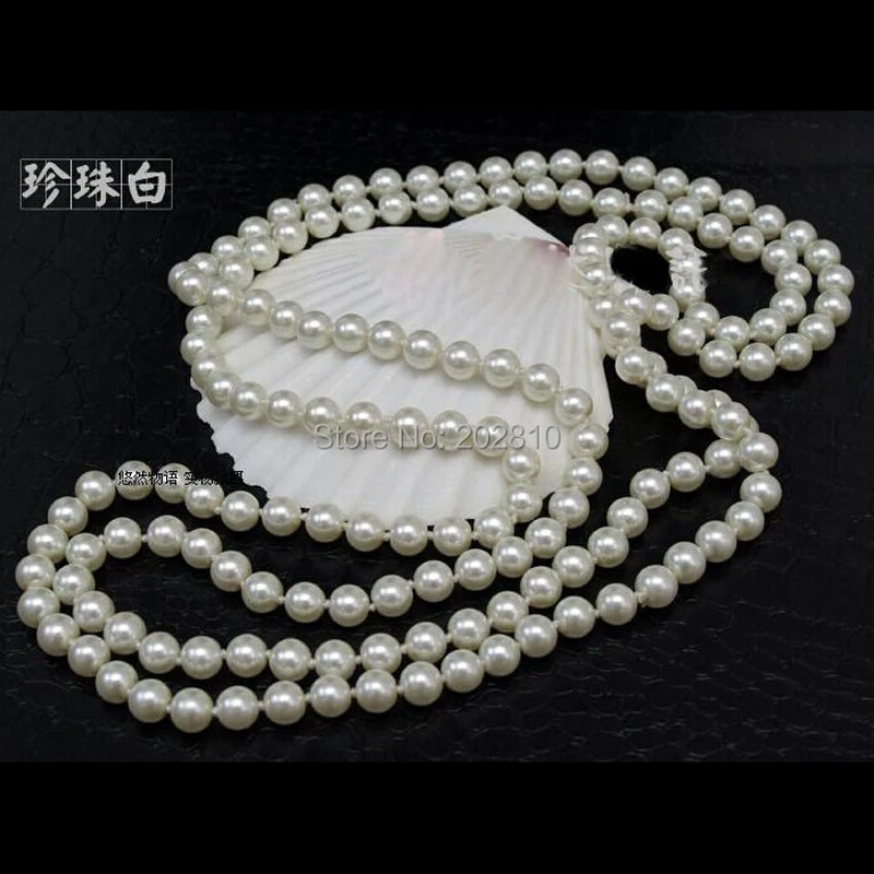 Autumn Winter Collar Hombre Pearl Long Necklace Wear All Match Pearl Necklace 목걸이 Sweater Collares Para Mujer Jewelry