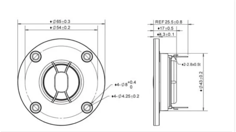 Ghxamp-tweeter de Febre para Peerless 25core Titanium Film 66 mm Panel 4ohm 25w Pcs de Alta Qualidade - Image 4