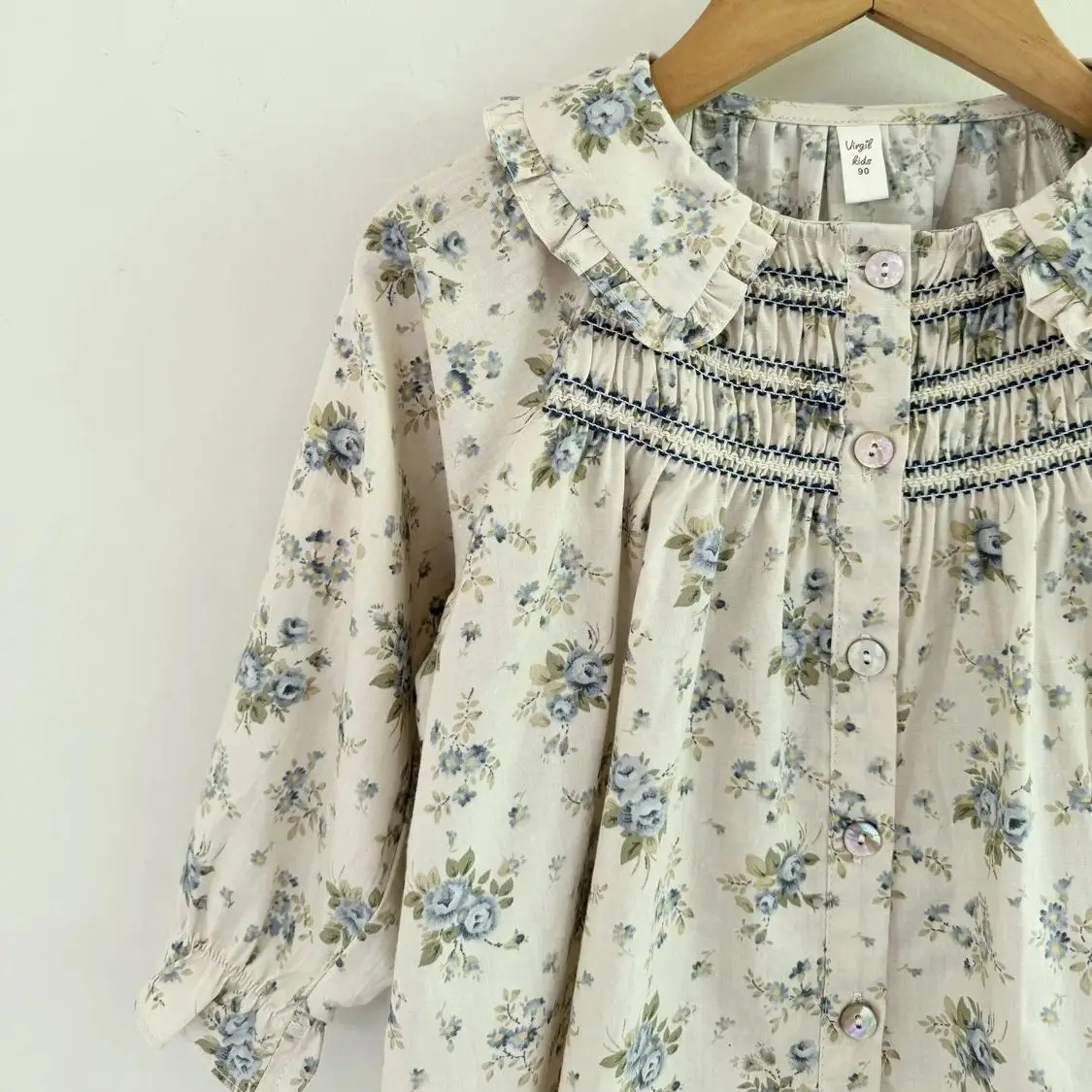 Baby Girls Rose Blouses New Spring Autumn Cotton Blouse Toddler Kids Clothing 2-7Y