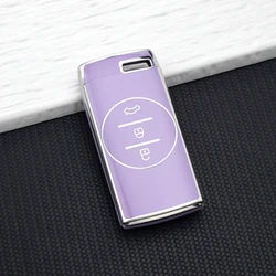 Premium TPU 3 - Button Car Key Cover Accessory (Grey Key Case)