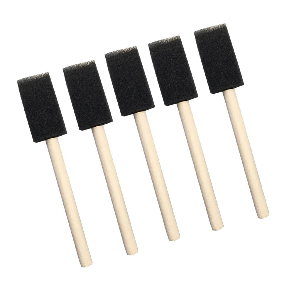 

60 PCS Sponge Brush Paint Tools for Kids Wooden Pole Bamboo Child Paints Children